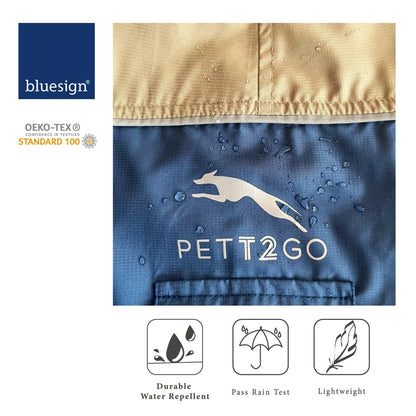 Dog Lightweight Windbreaker-Dog Outdoor Jacket-Navy Blue - PETT2GO