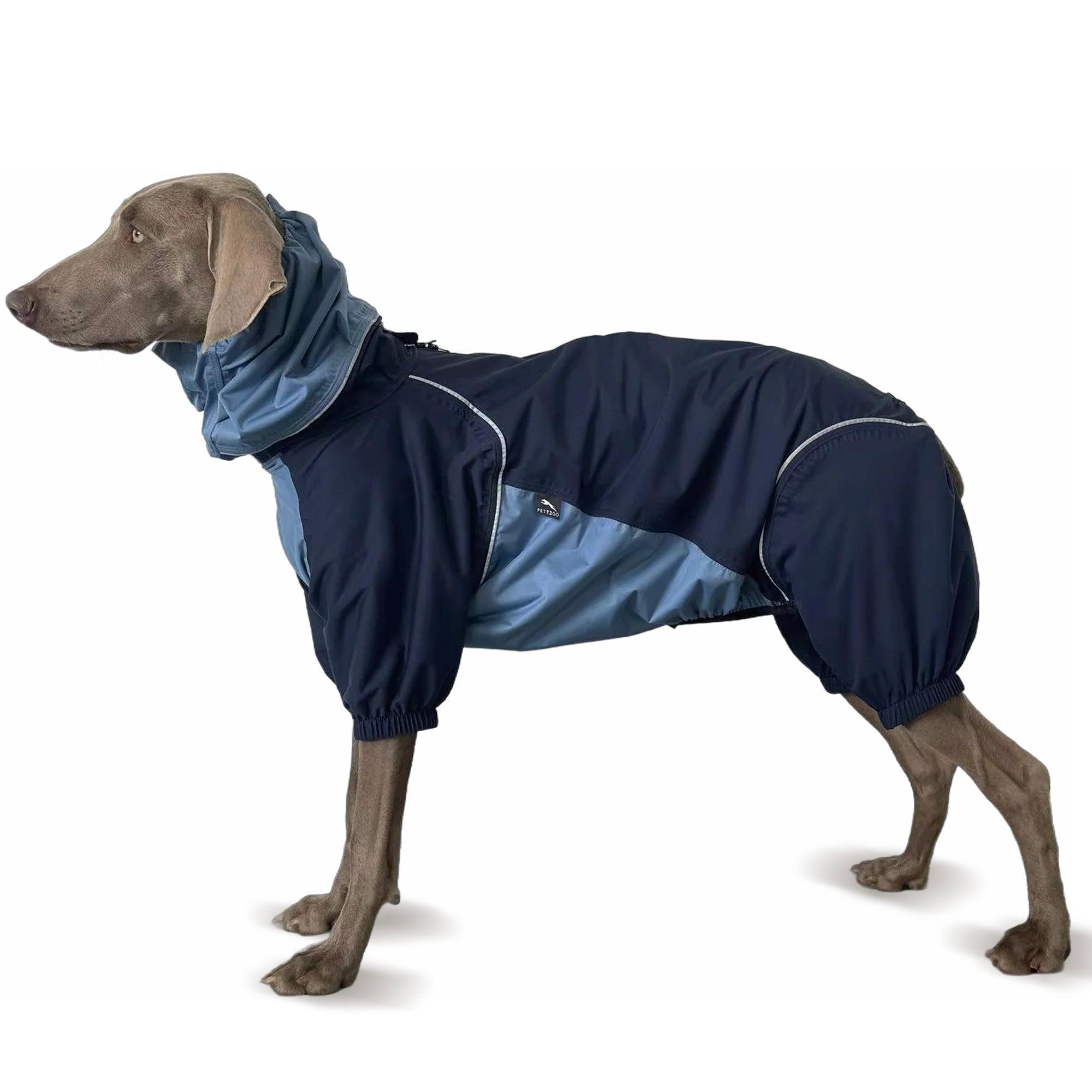 Dog Breathable Raincoat With Legs Midnight PETT2GO