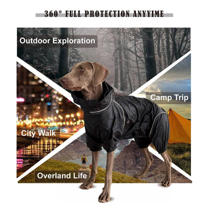 Dog Lightweight Windbreaker-Dog Outdoor Jacket-Coal Black [USA] - PETT2GO