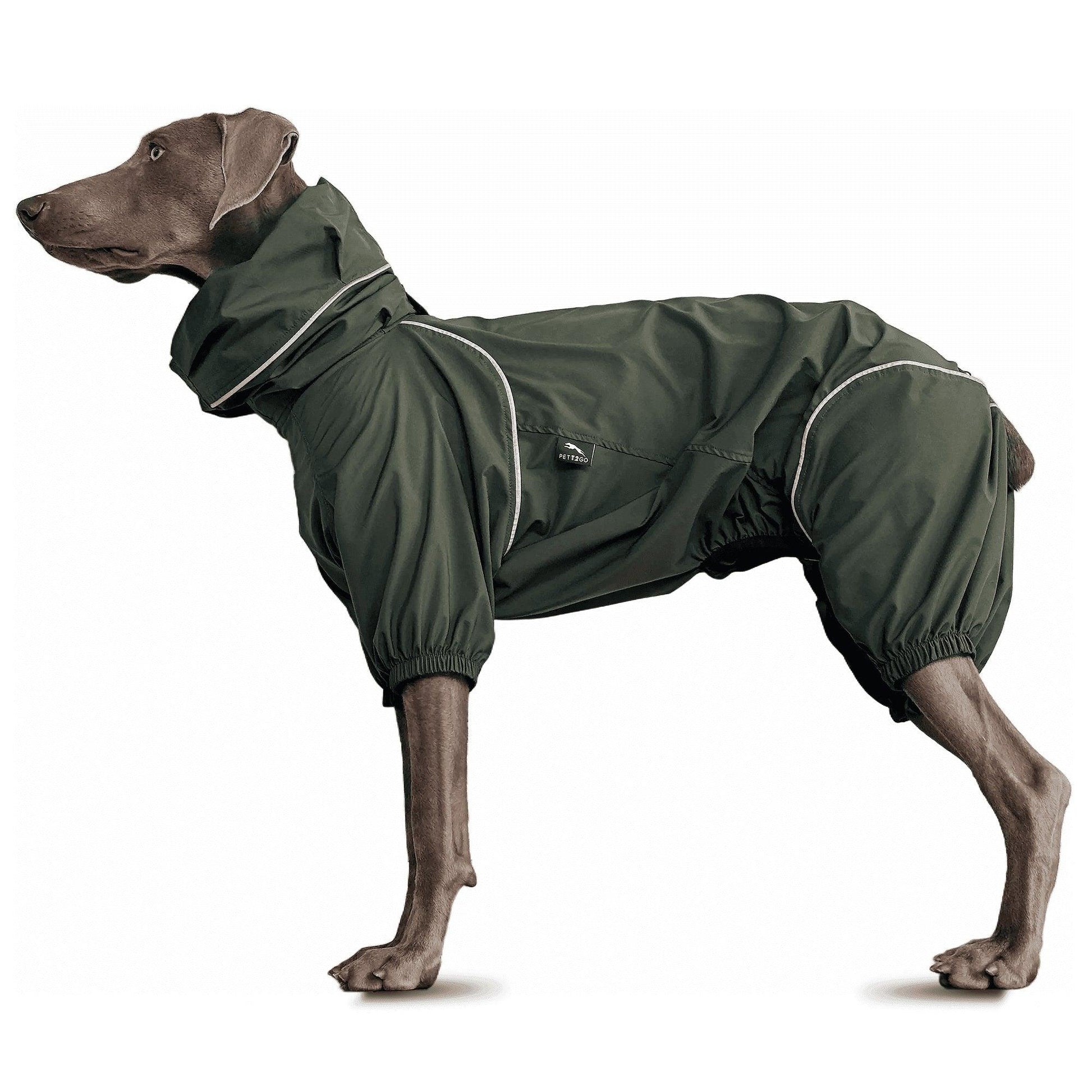 Dog Lightweight Windbreaker-Dog Outdoor Jacket-Dark Olive - PETT2GO