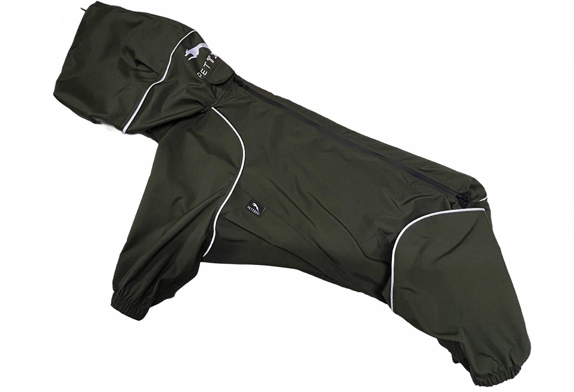 Dog Lightweight Windbreaker-Dog Outdoor Jacket-Dark Olive - PETT2GO