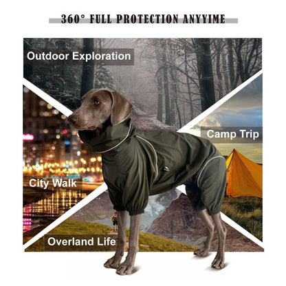 Dog Lightweight Windbreaker-Dog Outdoor Jacket-Dark Olive - PETT2GO