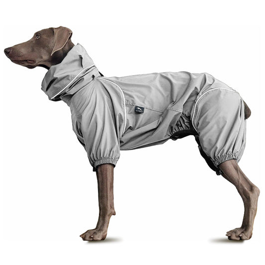 Dog Lightweight Windbreaker - Dog Outdoor Jacket - Grey - PETT2GO